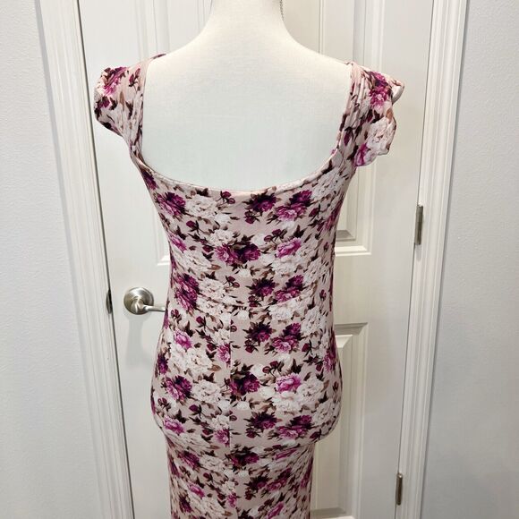 Sew Trendy Maternity Photography Gown Mermaid Zoie Dress Maxi Stretchy Floral - Picture 9 of 15